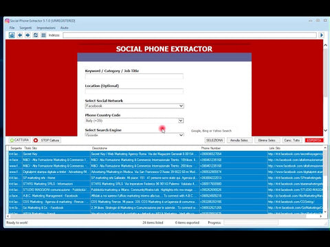 Social Phone Extractor